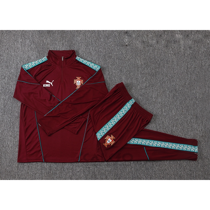 Tuta da Track di Felpa Portogallo Bambino 2026-2027 Rosso